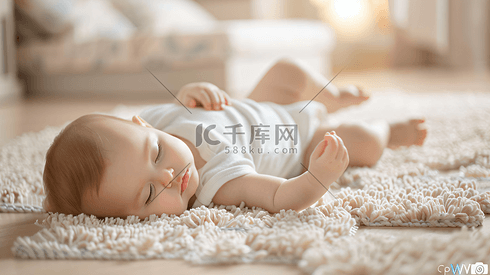 地毯上的婴儿摄影1