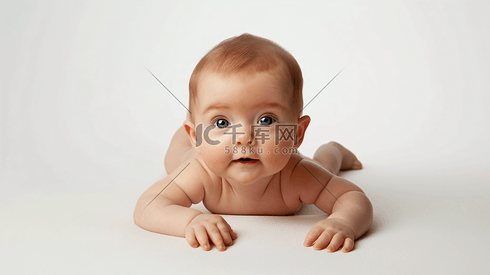 趴着的婴儿人像摄影3