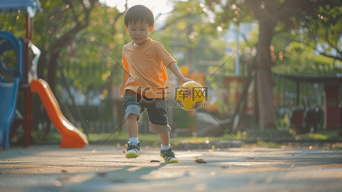 踢足球的小男孩摄影26