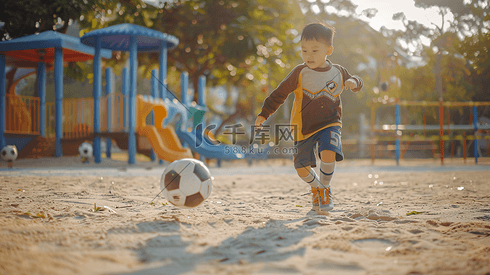 踢足球的小男孩摄影22