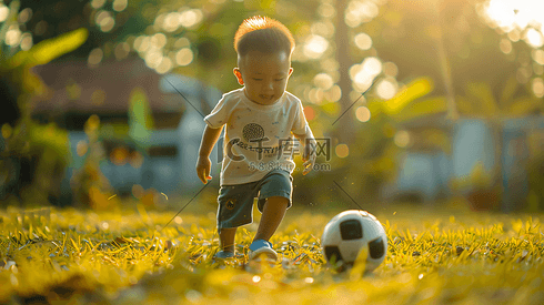 踢足球的小男孩摄影19