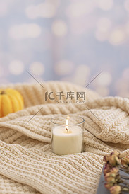 温暖烛光感恩节图片