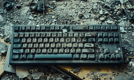意大利精神病院中废弃和损坏的键盘