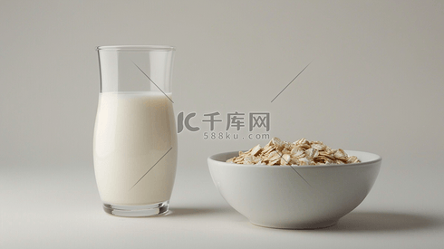 牛奶燕麦营养早餐摄影1