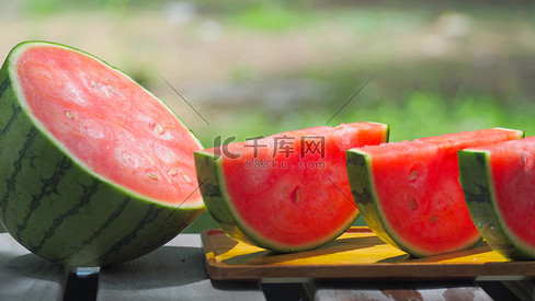 实拍夏日水果西瓜清凉水果实拍素材