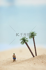 微缩创意夏天沙滩图片