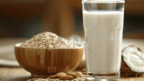 牛奶燕麦营养早餐摄影27