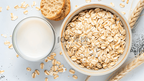牛奶燕麦营养早餐摄影14