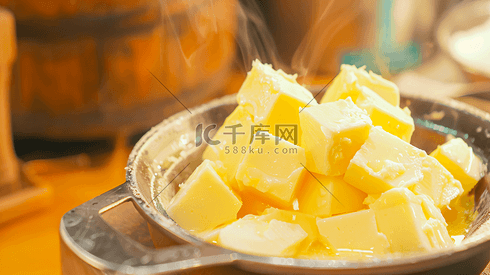 碗中食材黄油块摄影11