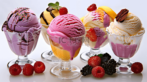 彩色奶油冰淇淋球1