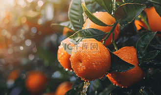树上新鲜的橘子