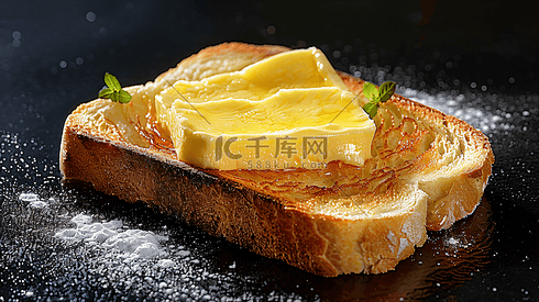 美味的黄油面包片摄影5