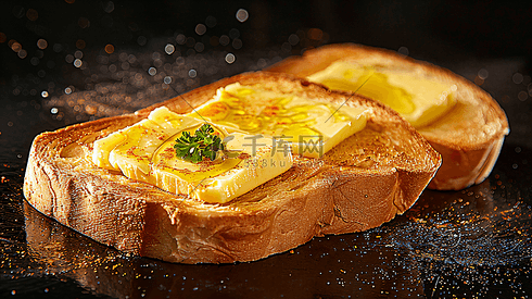 美味的黄油面包片摄影7