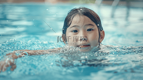 游泳的儿童摄影1