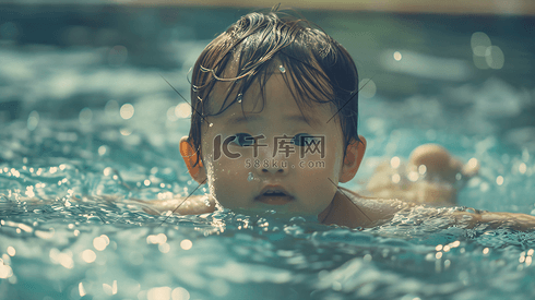 游泳的儿童摄影11