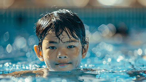 游泳的儿童摄影16