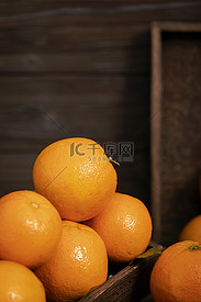水果橙子暗调风格素材