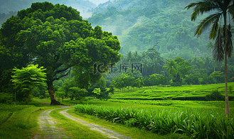 推荐榜图片素材_马来甘榜种植园的绿色风景