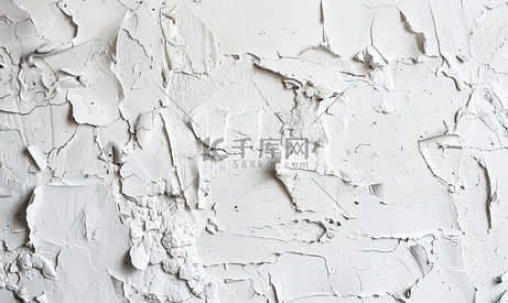 白色混凝土彩绘墙体纹理特写