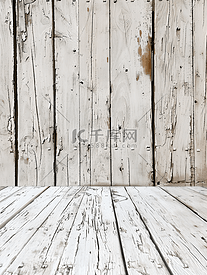 白色天然木墙纹理和背景空表面白色木质