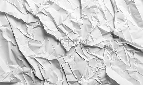 白色皱纸的抽象背景纸张的纹理
