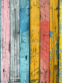彩色古木墙木质材料纹理背景复古壁纸