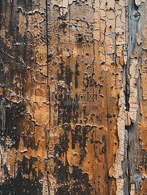 被蛀虫损坏的旧腐烂木材的质地