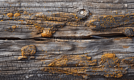 被蛀虫甲虫吃掉的旧木板的特写图像背景纹理