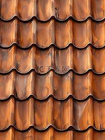 背景棕色瓷砖屋顶纹理