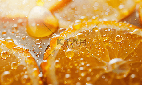 橙色纹理橙色滴水果水