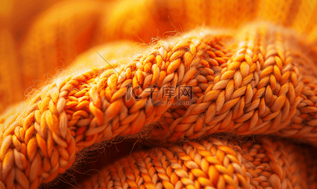 橙色针织羊毛质地