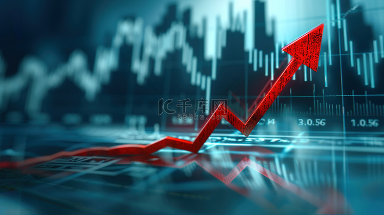 红色金融数据折线大气分析图科技背景图片免费下载-千库网