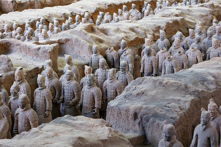 秦始皇兵马俑陶俑高清摄影大图-千库网