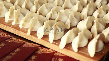 春节新春过年包饺子食物