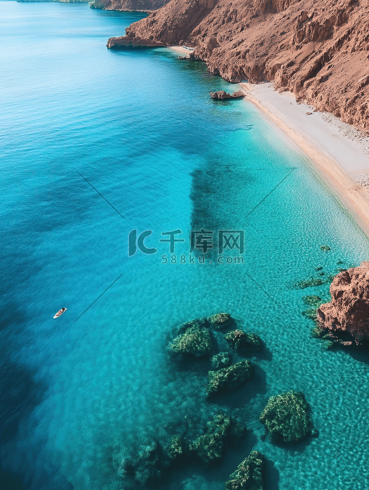 夏季红海海岸的背景纹理高清摄影大图-千库网