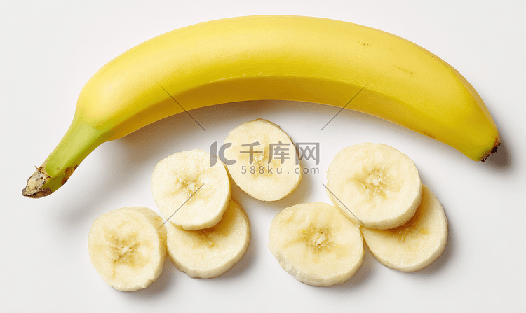 完整香蕉与切片香蕉高清摄影大图-千库网