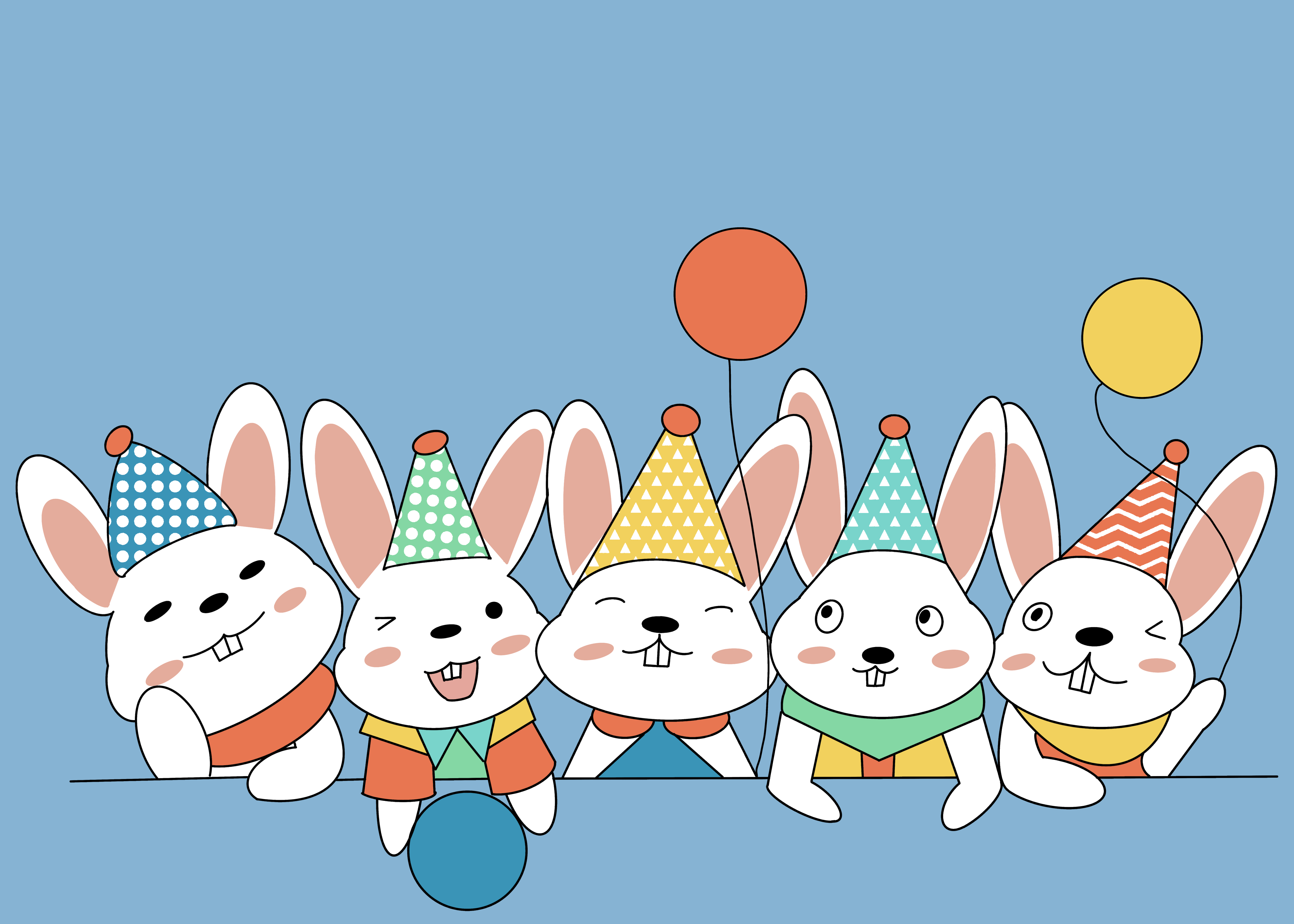 兔子和复活节蛋糕插画图片素材_ID:133631134-Veer图库