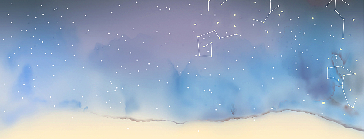 手绘星空水墨