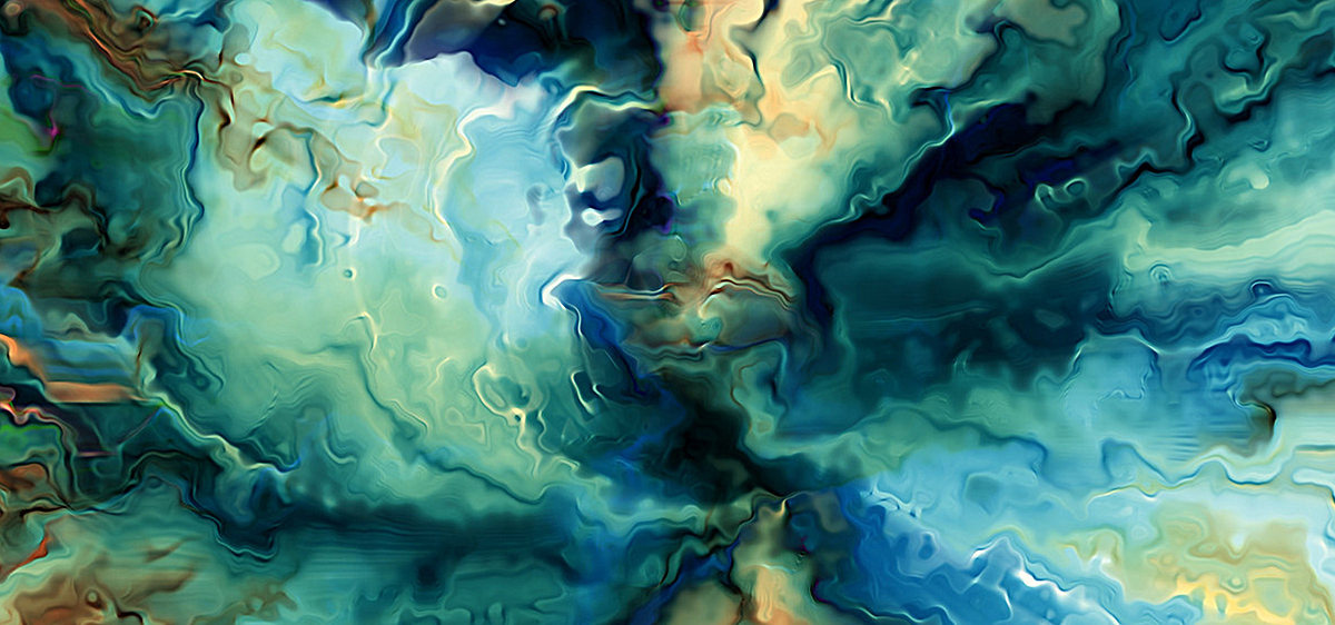 蓝色的抽象效果油彩