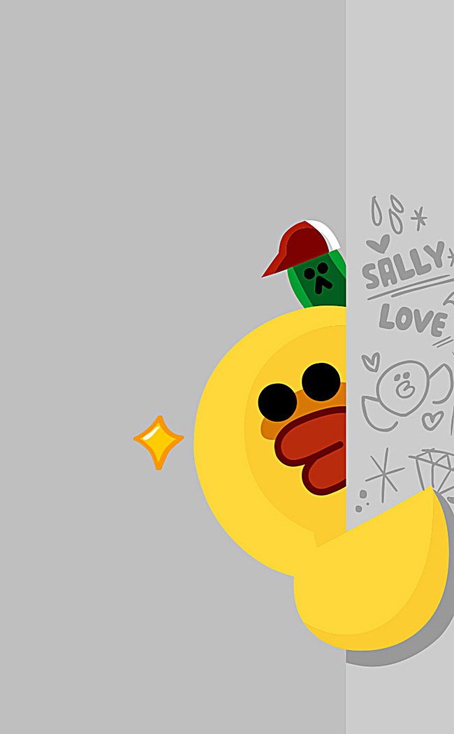 海报背景_文艺卡通可爱动物h5背景jpg素材-90设计