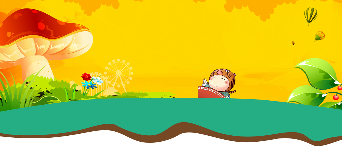 吃货节可爱吃货女孩卡通美食banner