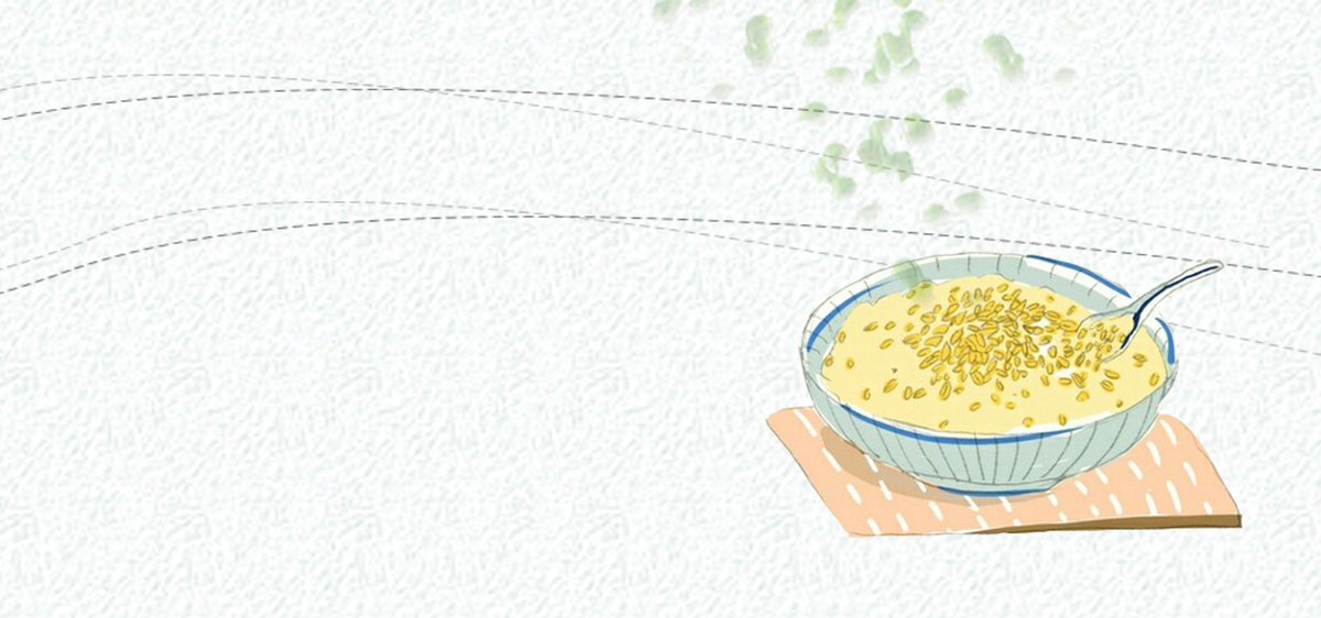 夏日饮品绿豆汤手绘纹理小清新背景