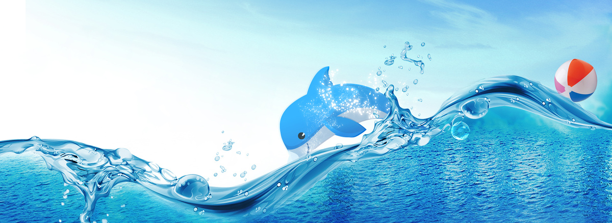 淘宝夏日清爽海洋清新渐变简约海报背景