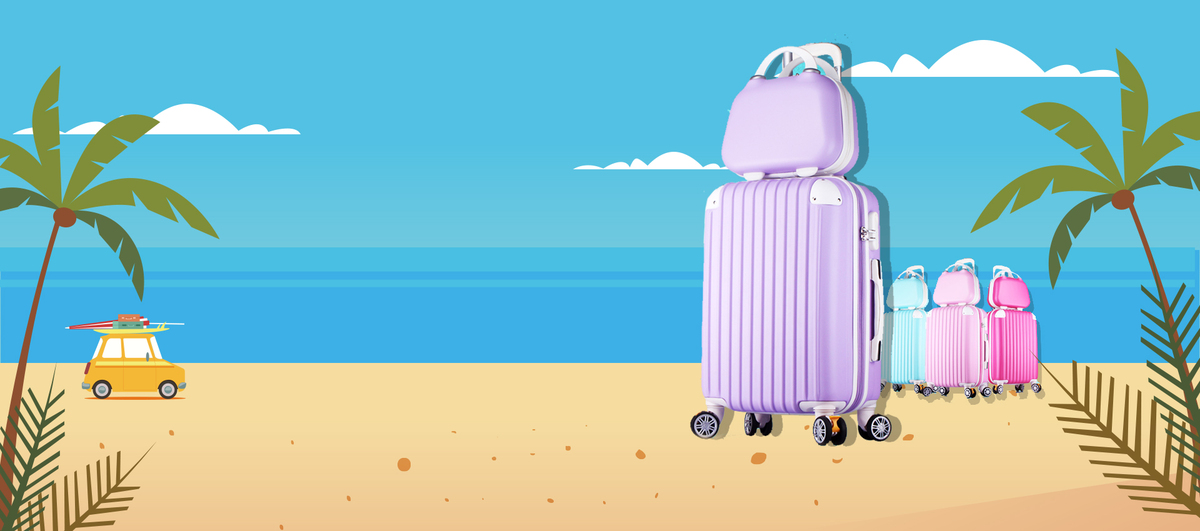 淘宝电商欢乐夏游箱包低价大促海报bann