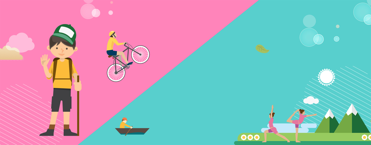 国庆旅游卡通拼接扁平banner_psd素材免费下载_ 1920*752像素(编号