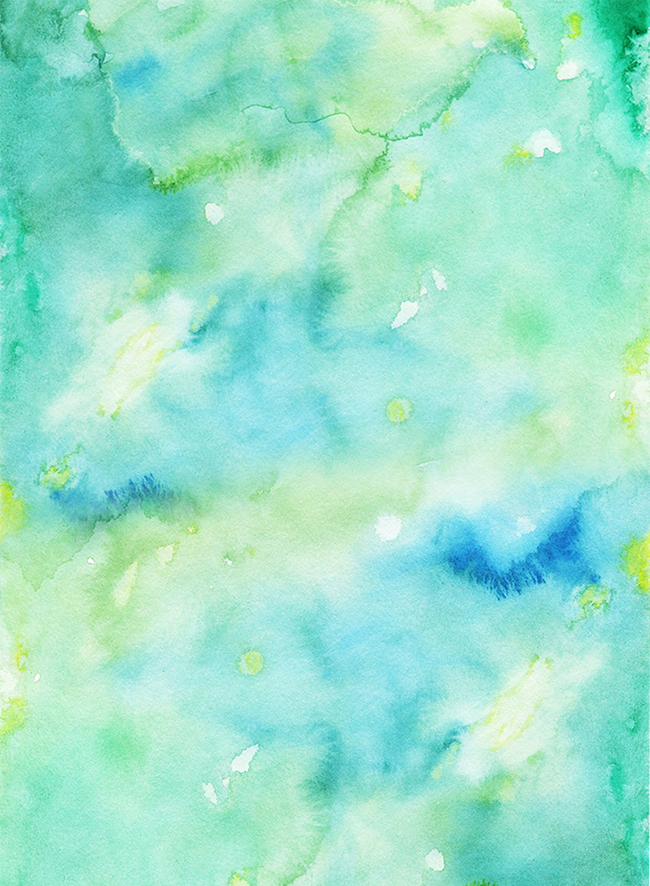 简约创意水彩渲染彩色插图