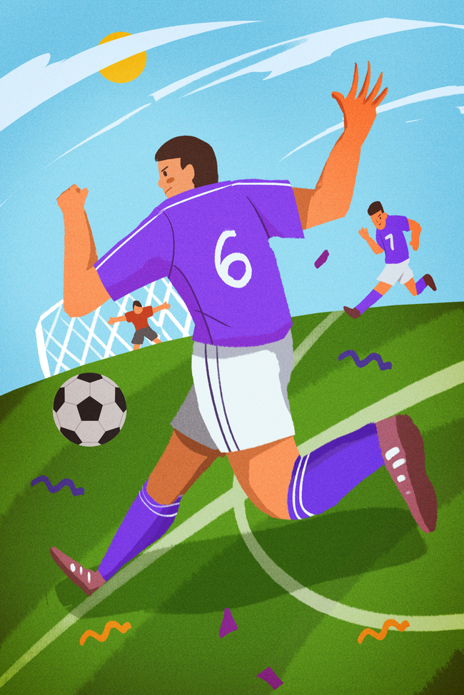 2018欧冠世界杯卡通足球赛场背景图