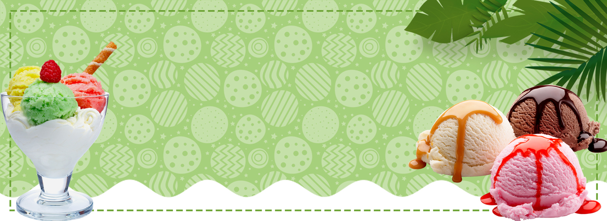 夏日简约冰淇淋海报banner