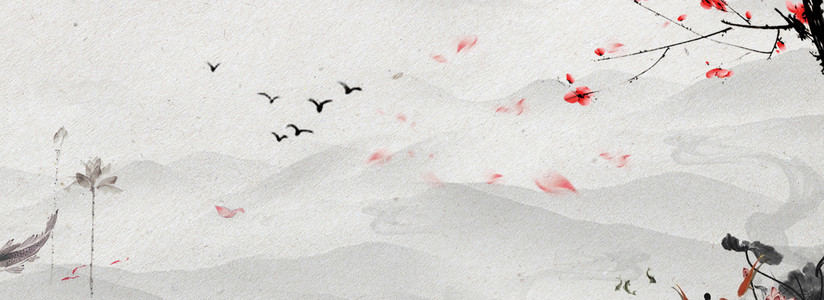 复古水墨中国风山水风景背景图片免费下载_广