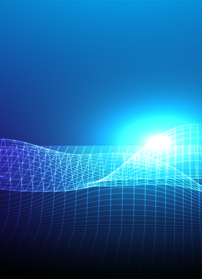 蓝色简约科技线条平面素材